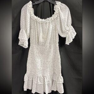 NWT Pink Diamond Polka Dot Ruffle Babydoll Dress.  Size L